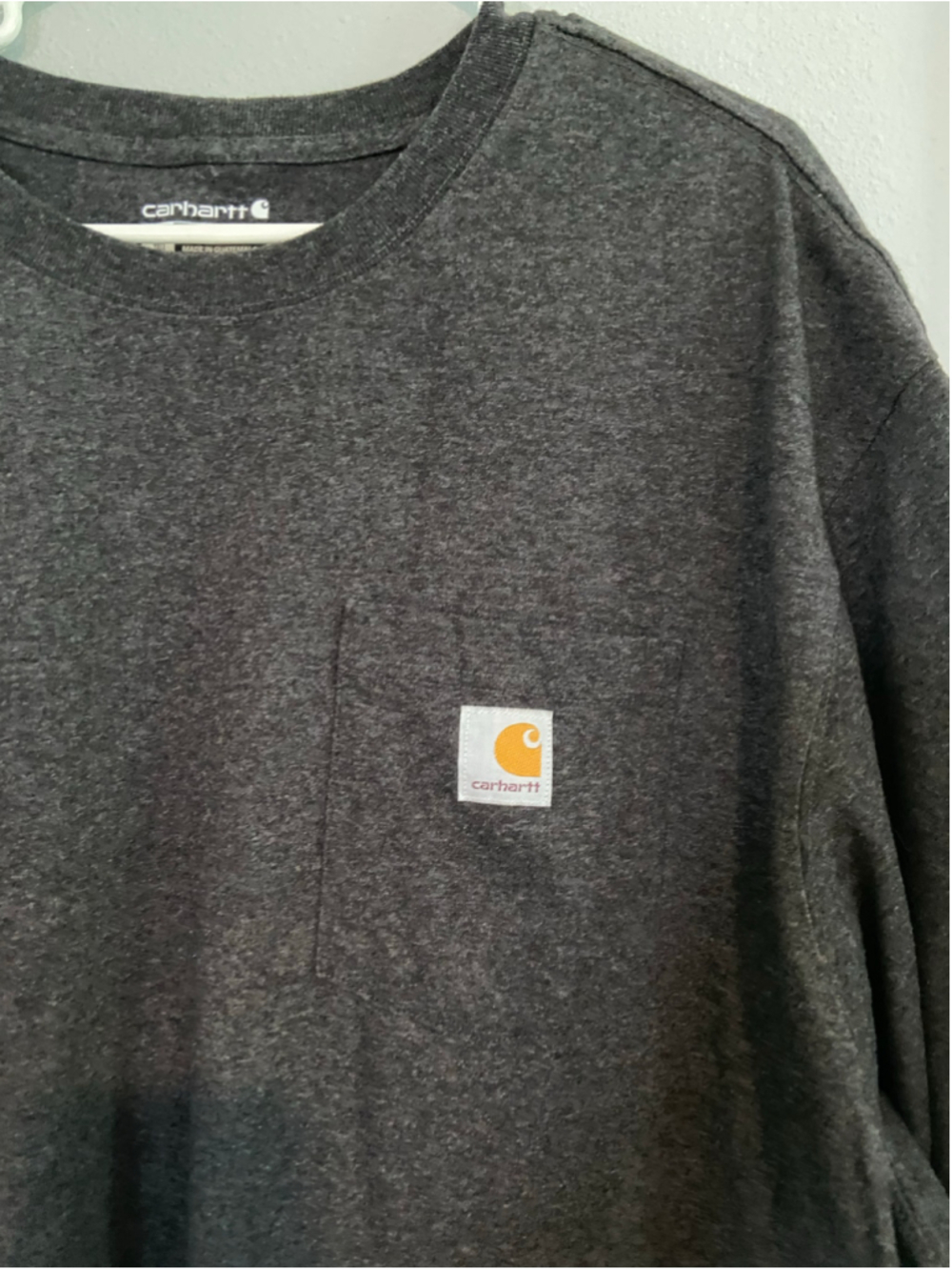 Dark gray Carhartt T-shirt, K87, 2XL Tall